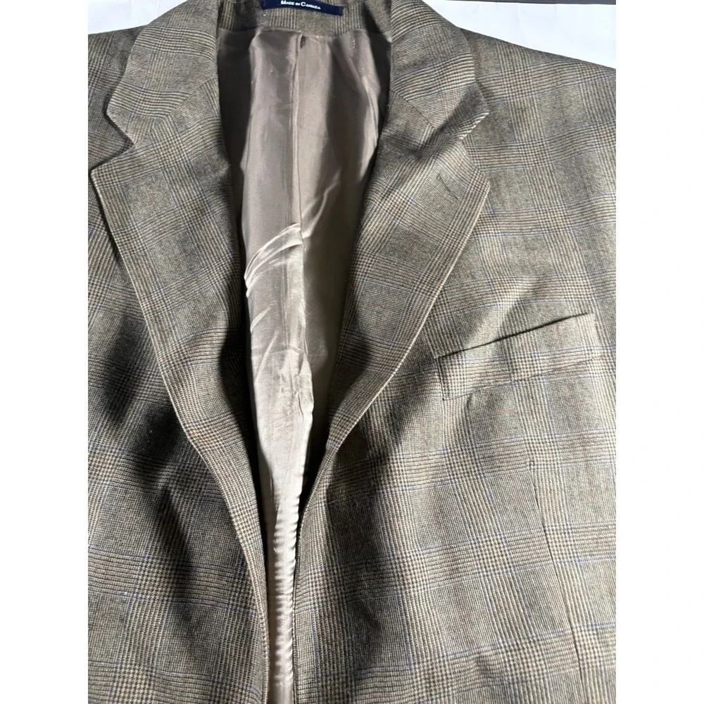 Lauren Ralph Lauren Men's‎ Blazer 44T  Brown Plaid Check Sport Coat Jacket